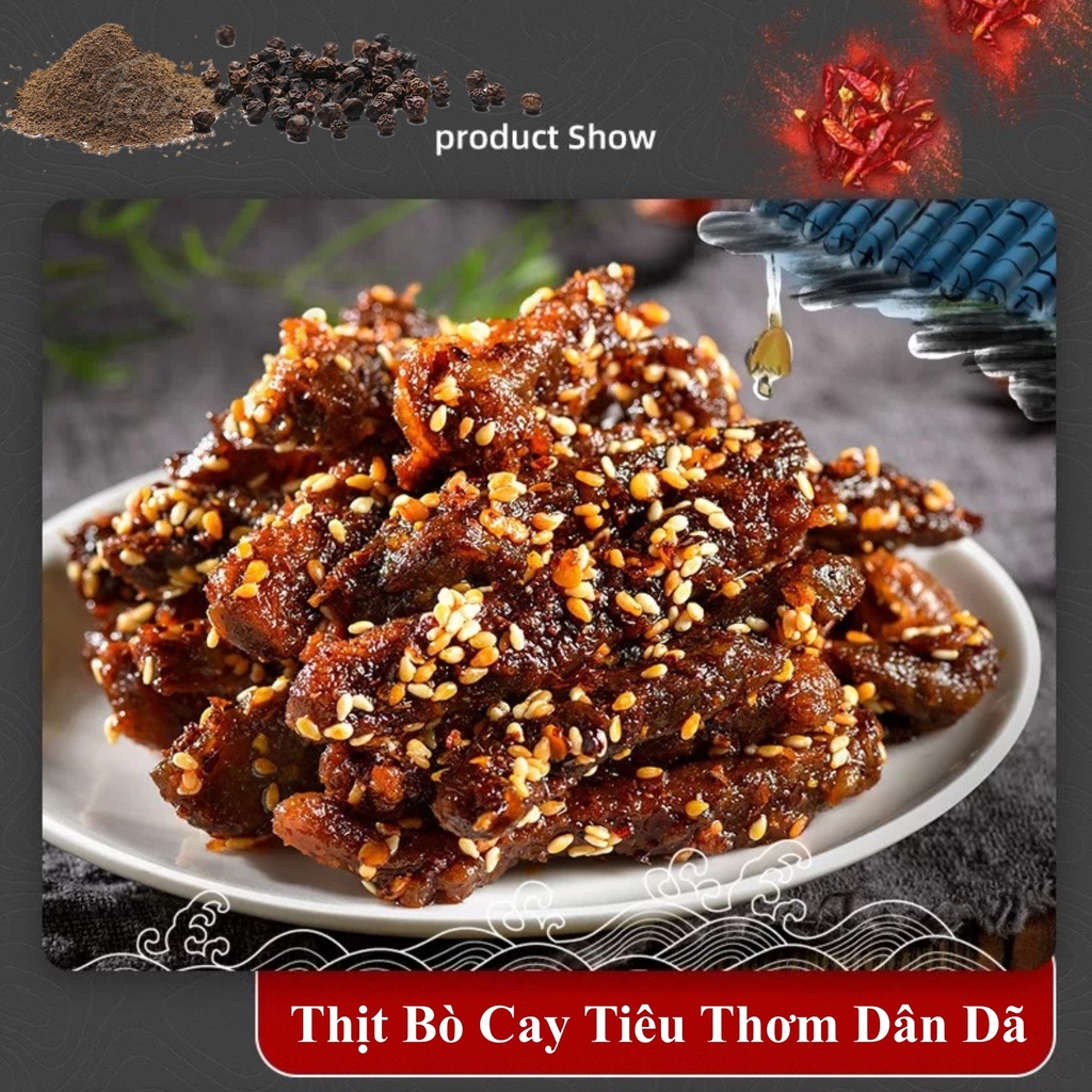 Khô Bò Cay Đồ Ăn Vặt Ngon Món Ăn Nhẹ FREE AROMA | BigBuy360 - bigbuy360.vn