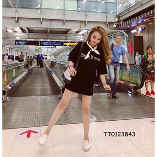 Áo thun nữ cổ nơ form rộng (CÓ ẢNH THẬT)