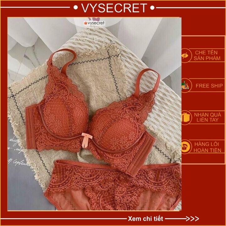 BỘ ĐỒ LÓT SIÊU NÂNG NGỰC 💥kèm quà tặng💥áo ngực chất cao su non thông hơi tạo khe,lên phom siêu đỉnh.