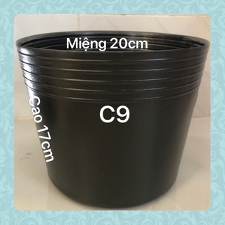 Chậu nhựa đen trồng cây C9 đen mềm dày dặn