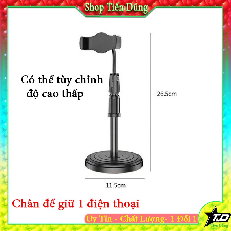 Giá đỡ điện thoại để bàn phù hợp với các điện thoại từ 4,7 đến 11 inch.
