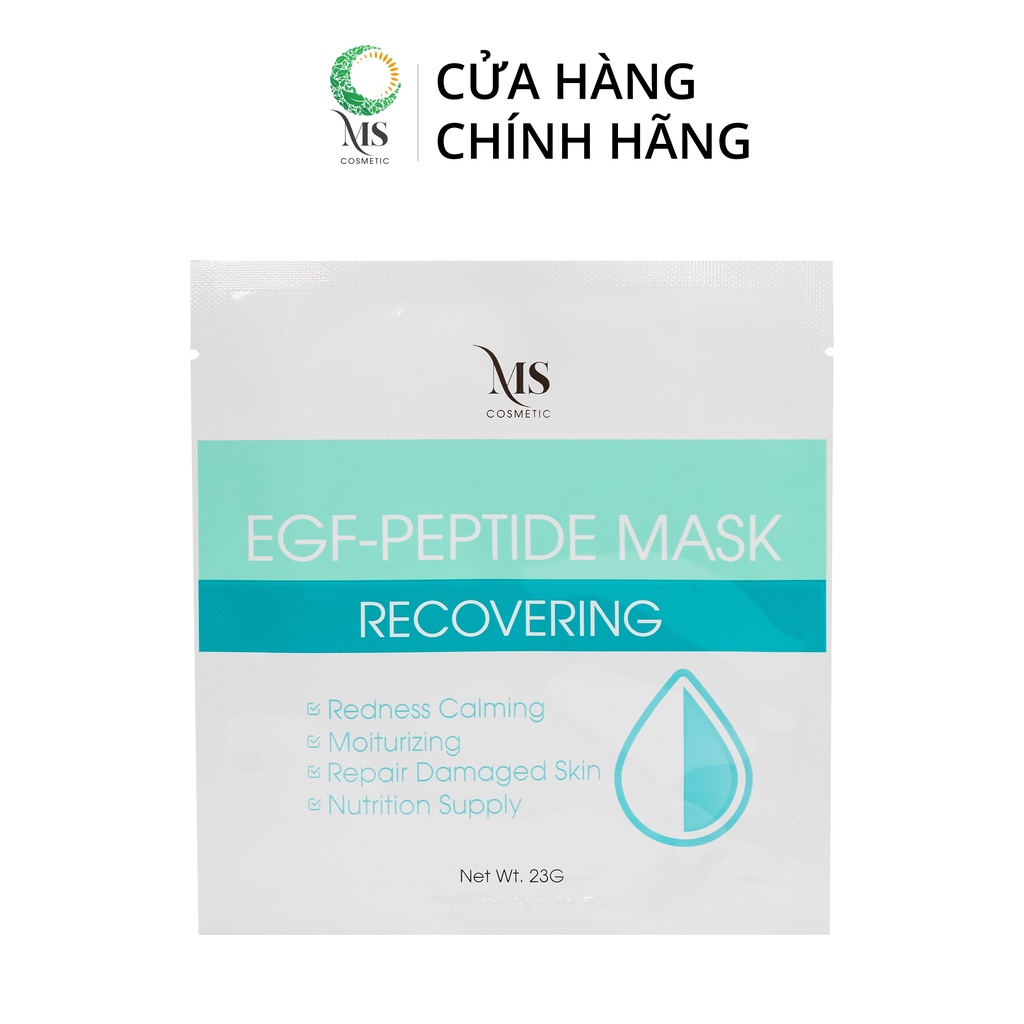 Mặt nạ dạng thạch MS EGF - Peptide Mask giúp dưỡng ẩm, mặt nạ thạch phục hồi và tái tạo da (1 miếng - 23g) - MS COSMETIC