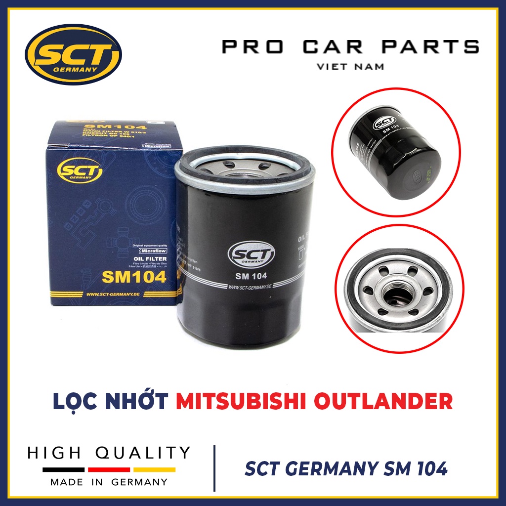 Lọc Nhớt Mitsubishi Outlander SCT GERMANY SM 104 hoặc JS Asakashi C809J