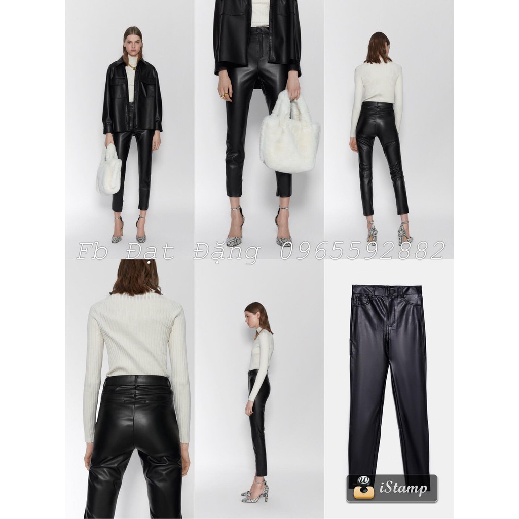 Quần legging giả da Zara size S 4432/227