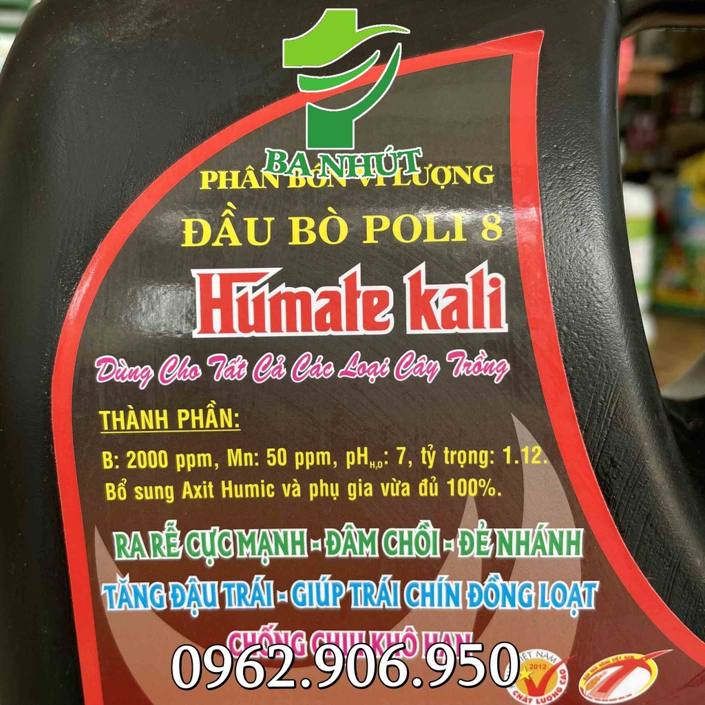 Phân Bón Vi Lượng Đầu Bò HUMATE KALI Can 5Lit – Ra Rễ Cực Mạnh, Đâm Chồi, Đẻ Nhánh, Tăng Đậu Trái