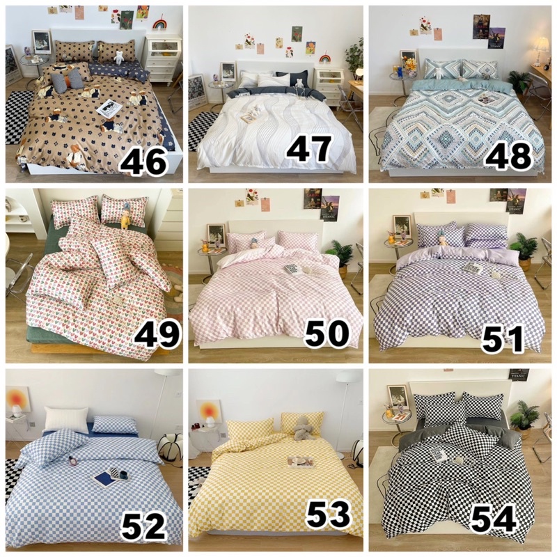 BỘ DRAP - CHĂN CHẦN BÔNG COTTON POLY