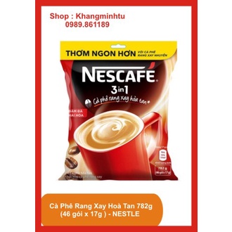 Cà phê Nescafe 3 in 1 ,cà phê rang xay hoà tan bịch đỏ 782gram 46 gói