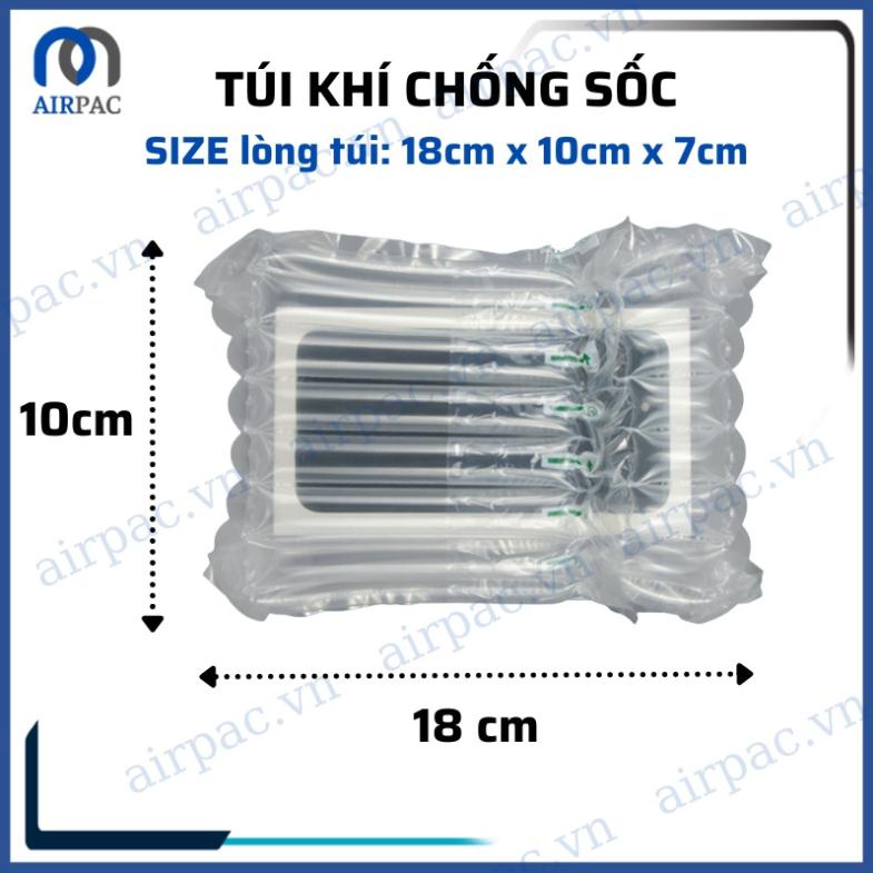 Bao bì túi nilon, bọc khí chống sốc vận chuyển hàng hóa dễ vỡ 8 cột bọc đồ cỡ 18cm x 10cm x 7cm