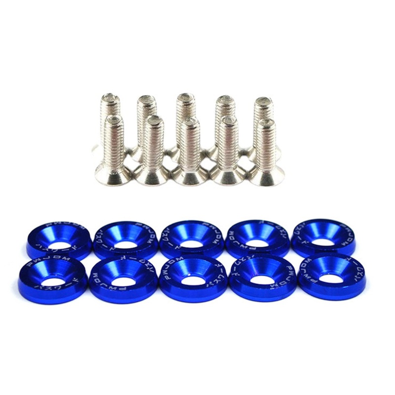 Set 10 Tấm Chắn Bằng Nhôm Cao Cấp Cho Động Cơ Xe Ô Tô Fender M6 T6 Grade CNC