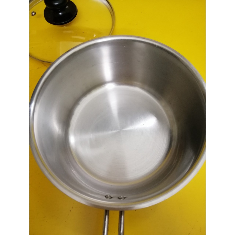 Quánh inox nội địa Nhật, size 19cm, cao 9cm (mã 773), Dùng được bếp từ