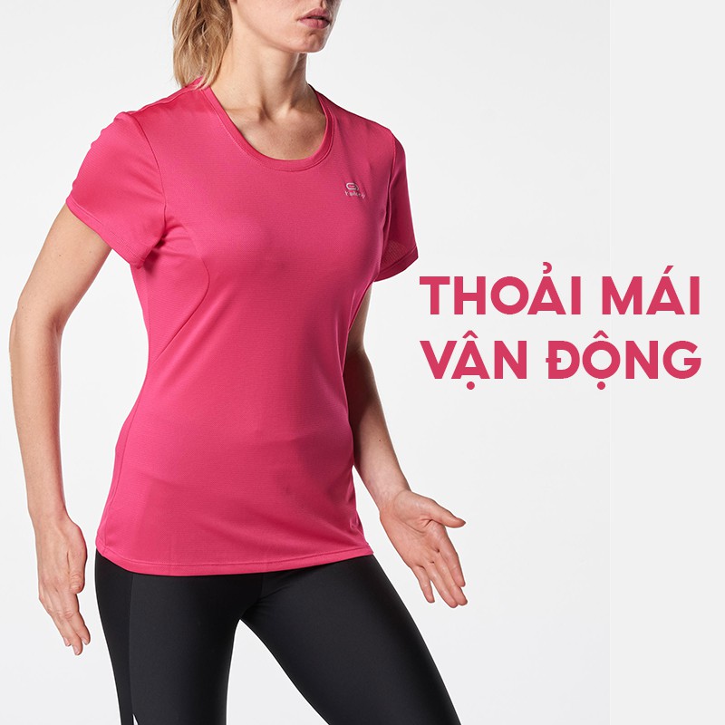 Áo Thun Thể Thao Big Size Nữ KALENJI Run Dry Chuyên Chạy Bộ Dành Cho Nữ Từ 70kg