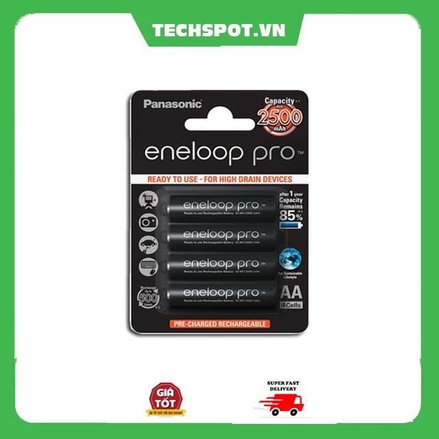 [Mã SKAMA06 giảm 8% đơn 250k]Bộ Pin Sạc Panasonic ENELOOP Pro 2500mah- Chính Hãng