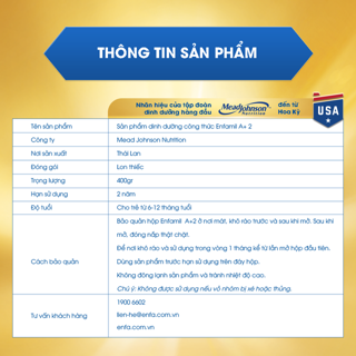SỮA ENFAMIL A+ SỐ 2 400G 6-12 THÁNG