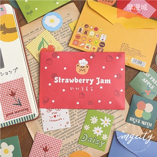 set phong thư sticker nhiều hình ảnh dễ thương quầy gelato