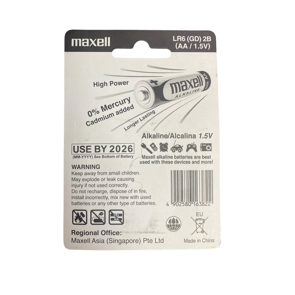 Pin Tiểu AA Maxell alkaline 1.5v