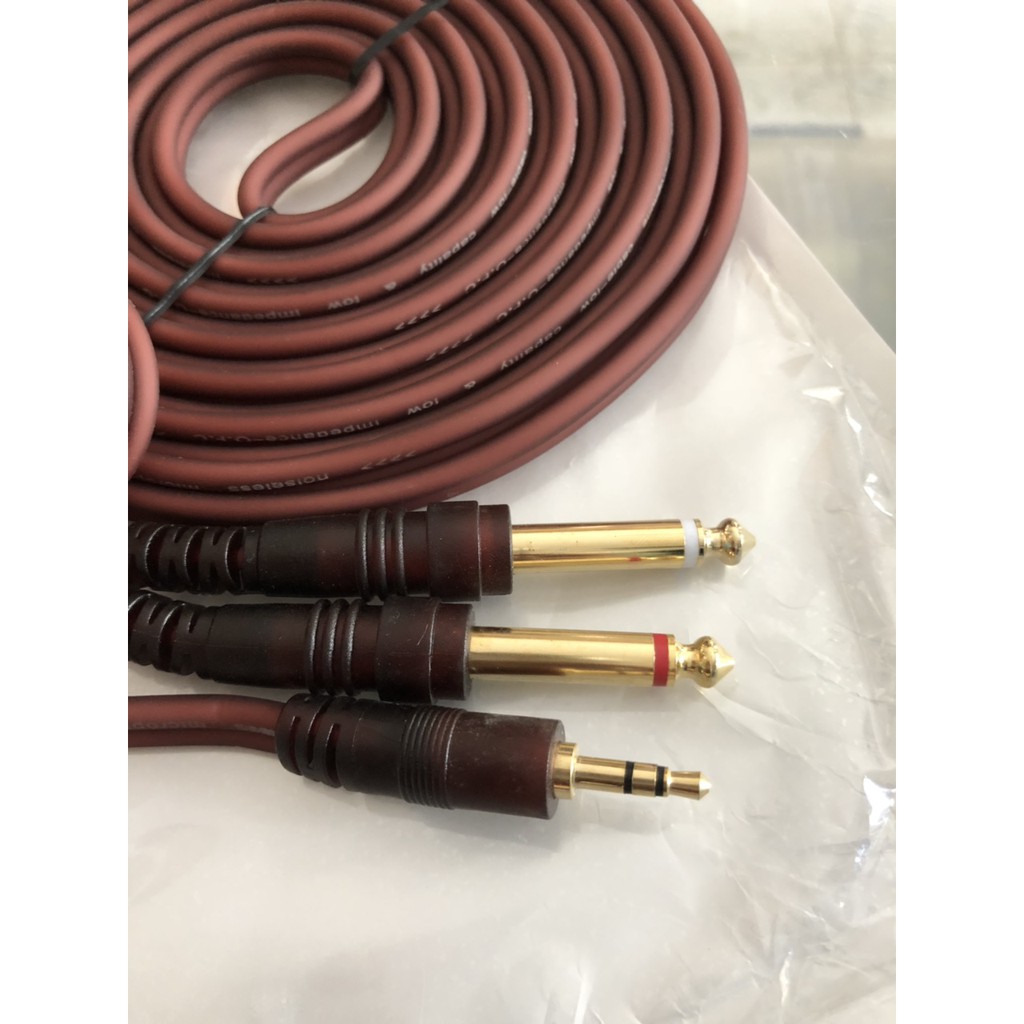 Dây chuyển từ jack 3.5 ly ra 2 đầu 6 ly dài 3 mét
