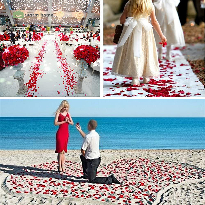 Bộ 100 Cánh Hoa Hồng Giả Bằng Lụa Dùng Trang Trí Tiệc Cưới