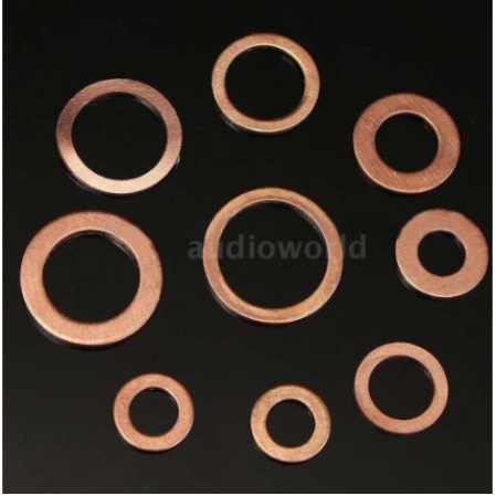 Long đền kín dầu nhớt vòng đệm bằng đồng kẽm thau  ron gioăng lót bulong đai ốc tán kim loại 8mm 10mm 17mm 19mm 22mm