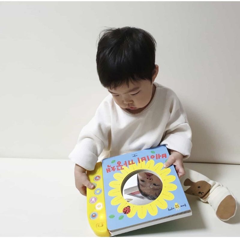 Sách nhạc và sách gương kích thích thính giác và thị giác bé nội địa Hàn Quốc
