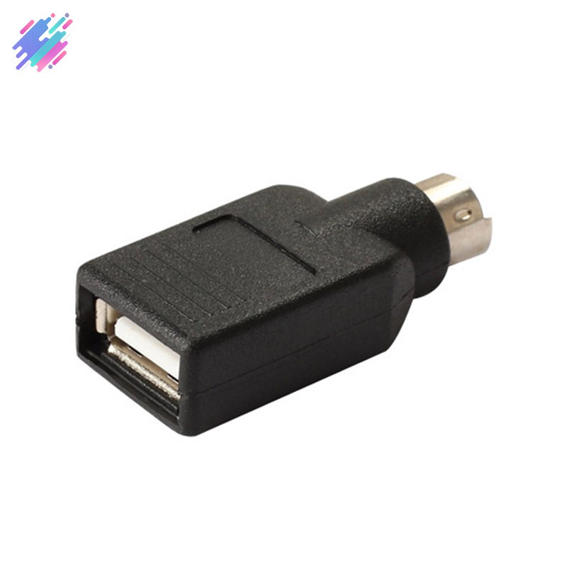 Đầu chuyển đổi cổng USB sang PS2 PS/2 cho chuột/bàn phím máy tính màu đen