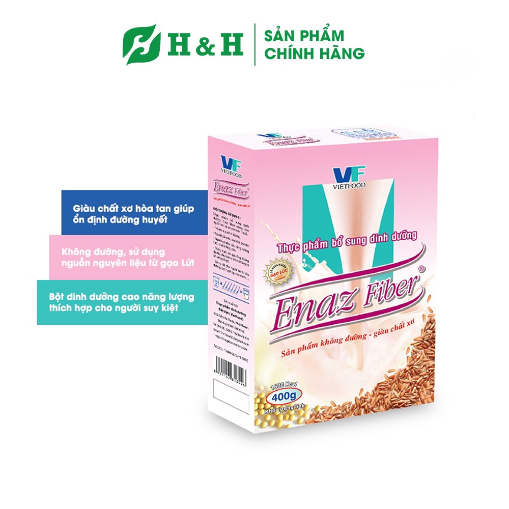 Bột dinh dưỡng ENAZ FIBER dinh dưỡng tối ưu cho người ăn chay, tiểu đường - 400G