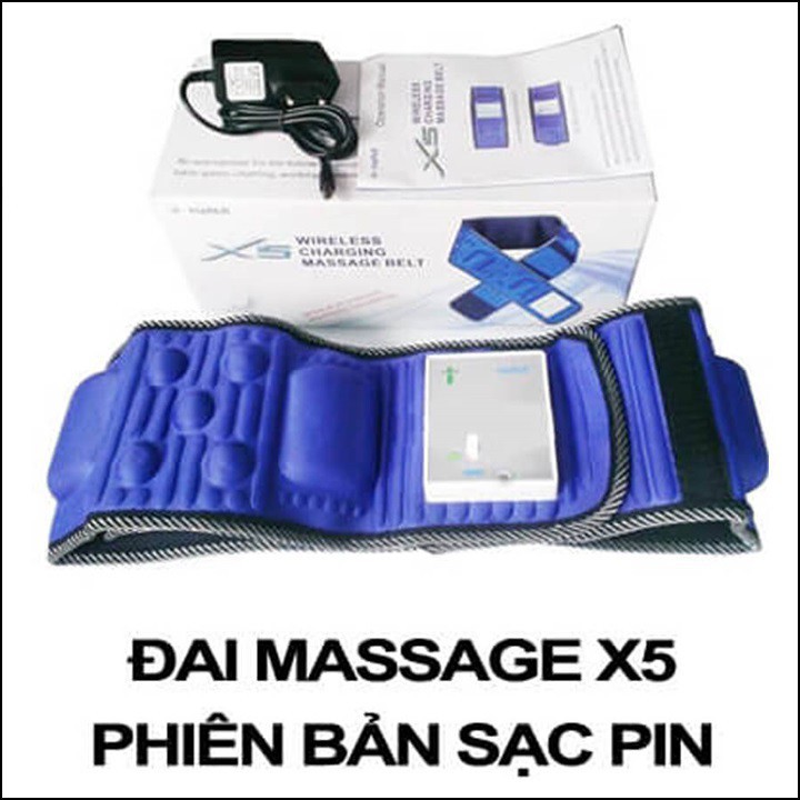 XẢ HÀNG - BÁN VỐN - [Xả Kho] Đai massage X5 không dây sử dụng PIN RỜI AZ - NTHGOS91