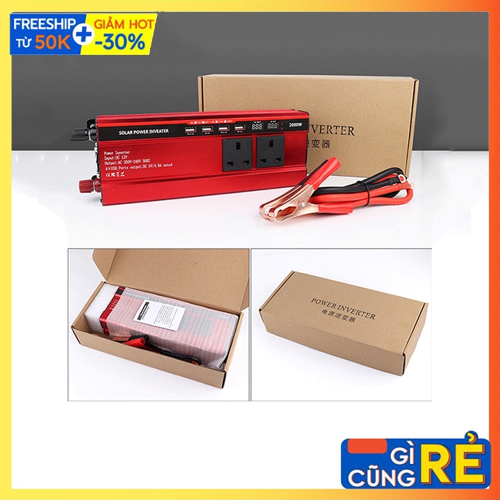 Bộ kích điện- chuyển đổi điện 12V thành 220V-2000W