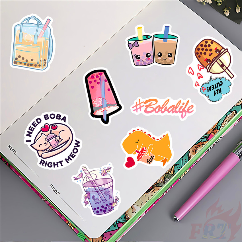 ❉ I Love Drinking Series 01 Pearl Milk Tea Stickers ❉ 50Pcs/Set DIY Fashion Luggage Laptop Skateboard Doodle Decals Stickers