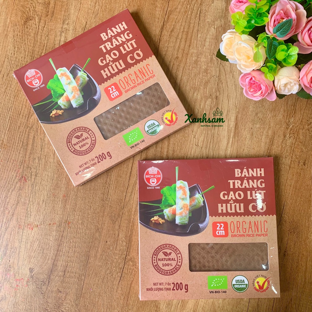 Bánh Tráng Gạo Lứt Hữu Cơ 22cm Bích Chi - Xanhsam Organic