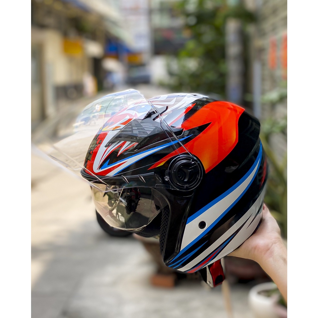 NÓN 3/4 2 KÍNH ROYAL M268 BẢN TIGE MỚI NHẤT 2022 CHÍNH HÃNG