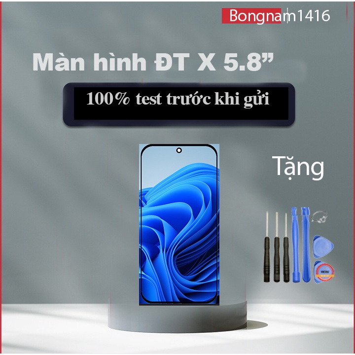Màn hình thay thế cho máy x 5.8 inch tặng kèm bộ sửa tự thay thế và bảo hành 6 tháng.