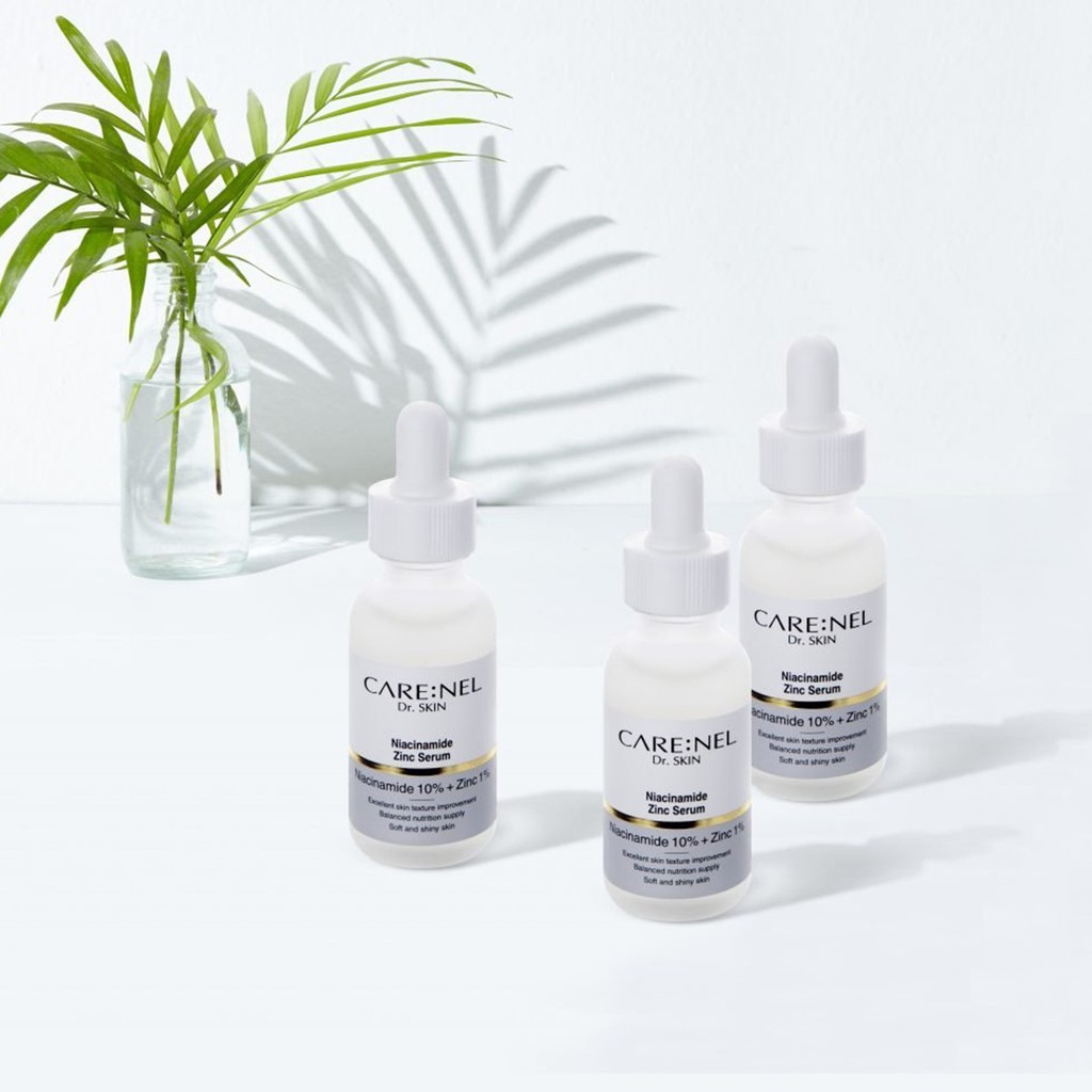 Serum dưỡng da trắng mịn, cải thiện da, ngừa lão hóa da Care:nel Niacinamide 10% + Zinc 1% 30ml