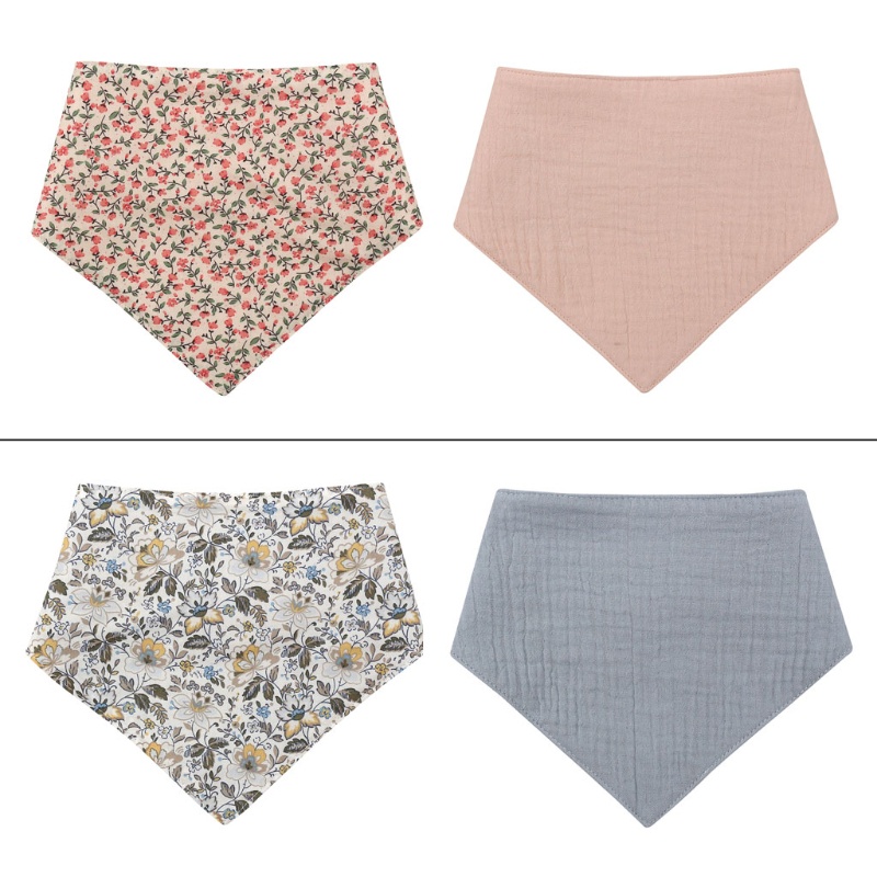 Yếm Ăn Hình Tam Giác Không Tay Chống Bẩn Dành Cho Bé