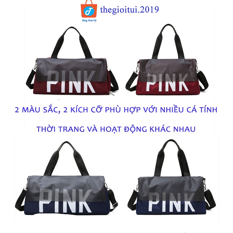 Túi xách du lịch, tập gym PINK mới nhất có ngăn để giày, chống thấm nước