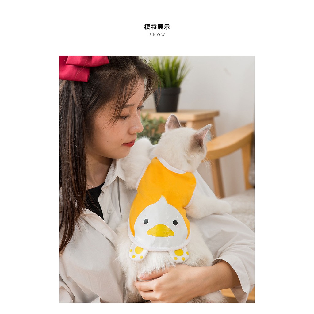 áo ba lỗ vịt vàng và chim cánh cụt cho chó mèo