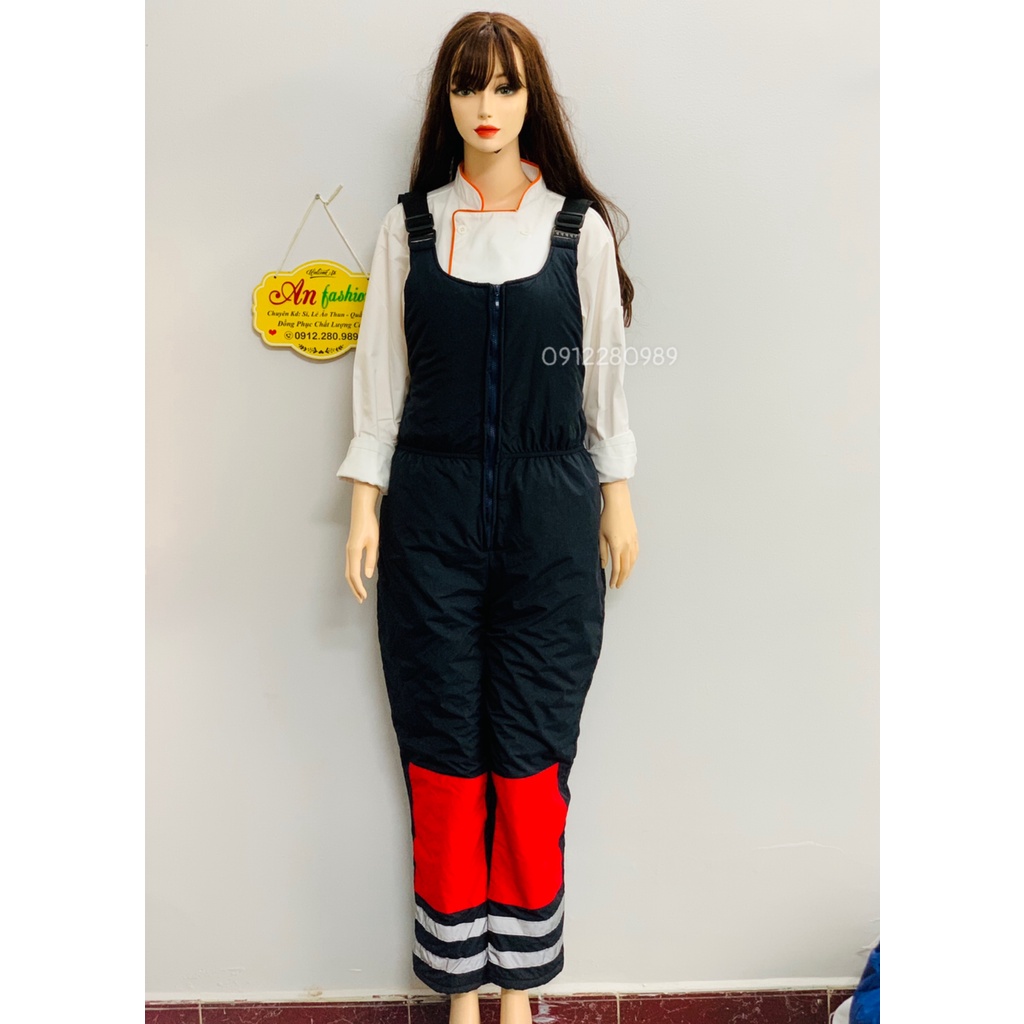 Yếm bảo hộ trong kho đông lạnh -35 độ dày dặn ấm áp _ Hình chụp thật