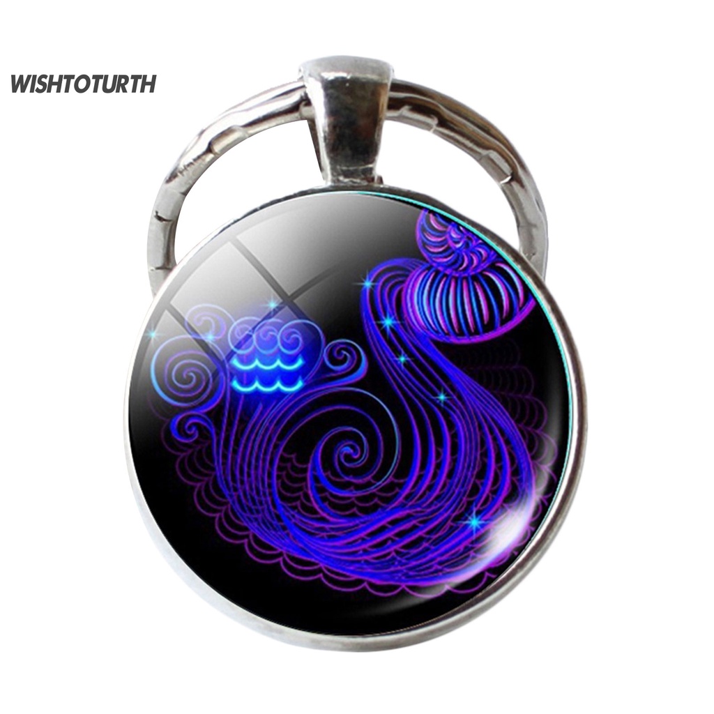 Móc Khóa Mặt Kính Hình 12 Cung Hoàng Đạo