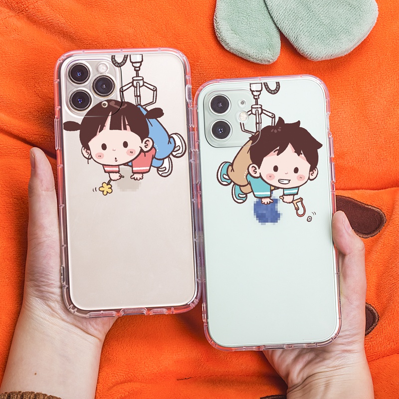 Ốp lưng iphone Ốp điện thoại Suntaiho TPU mềm họa tiết búp bê bé trai bé gái thích hợp cho IPhone 13 12 11 Pro Max X XsMax XR 8 7