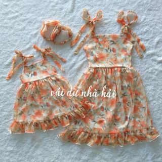 Đầm voan tơ mẹ và bé