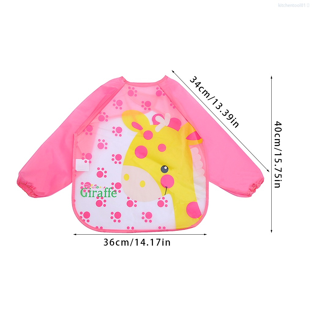 Tạp dề tay dài bằng EVA chống thấm nước tiện dụng cho bé tập vẽ