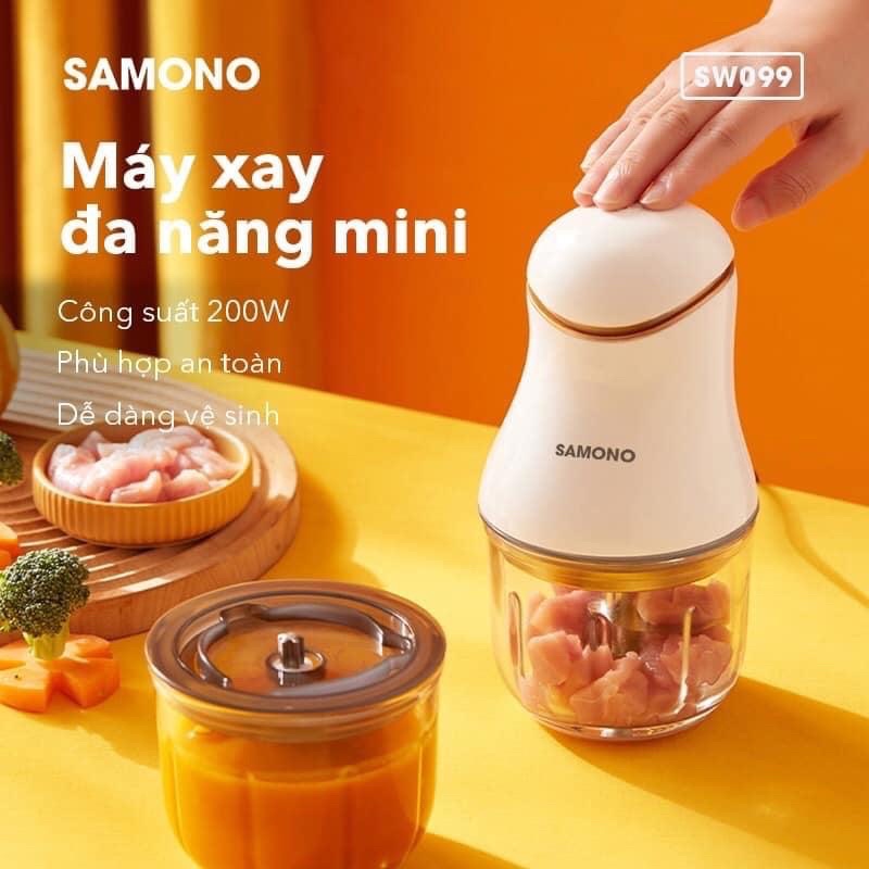 Máy xay ăn dặm cho bé đa năng thủy tinh Samono 0,3L xay hành tỏi tiện lợi bảo hành 12 tháng
