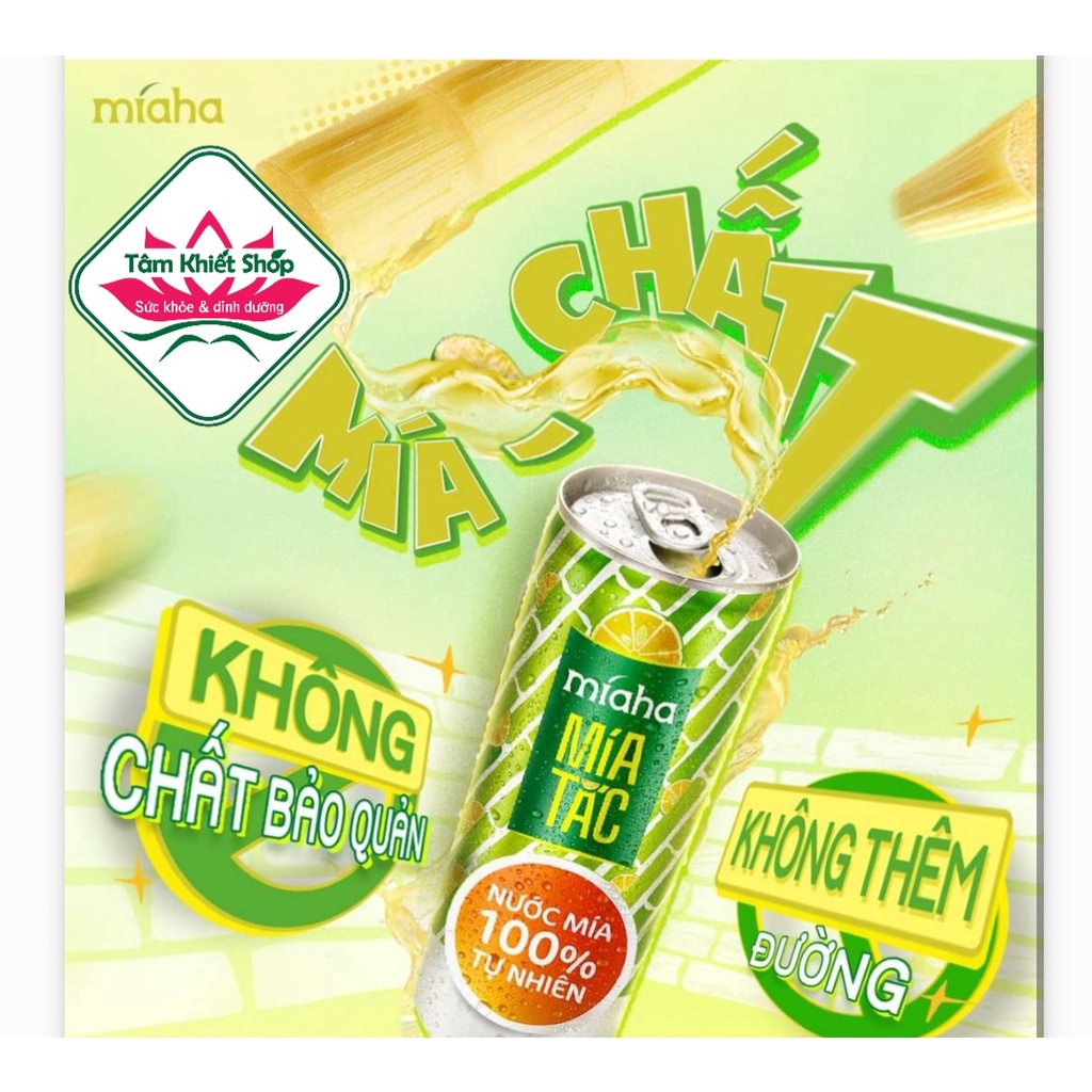Hsd:4/4/24 Thùng 24 Lon Nước Mía Tắc Míaha  - SALE CHỈ SHIP HỎA TỐC HCM