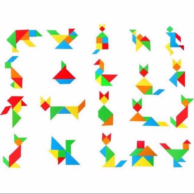 Combo TETRIS Xếp gạch và TRÍ UẨN tangram - Đồ chơi trí tuệ size đại hàng chuẩn cho bé