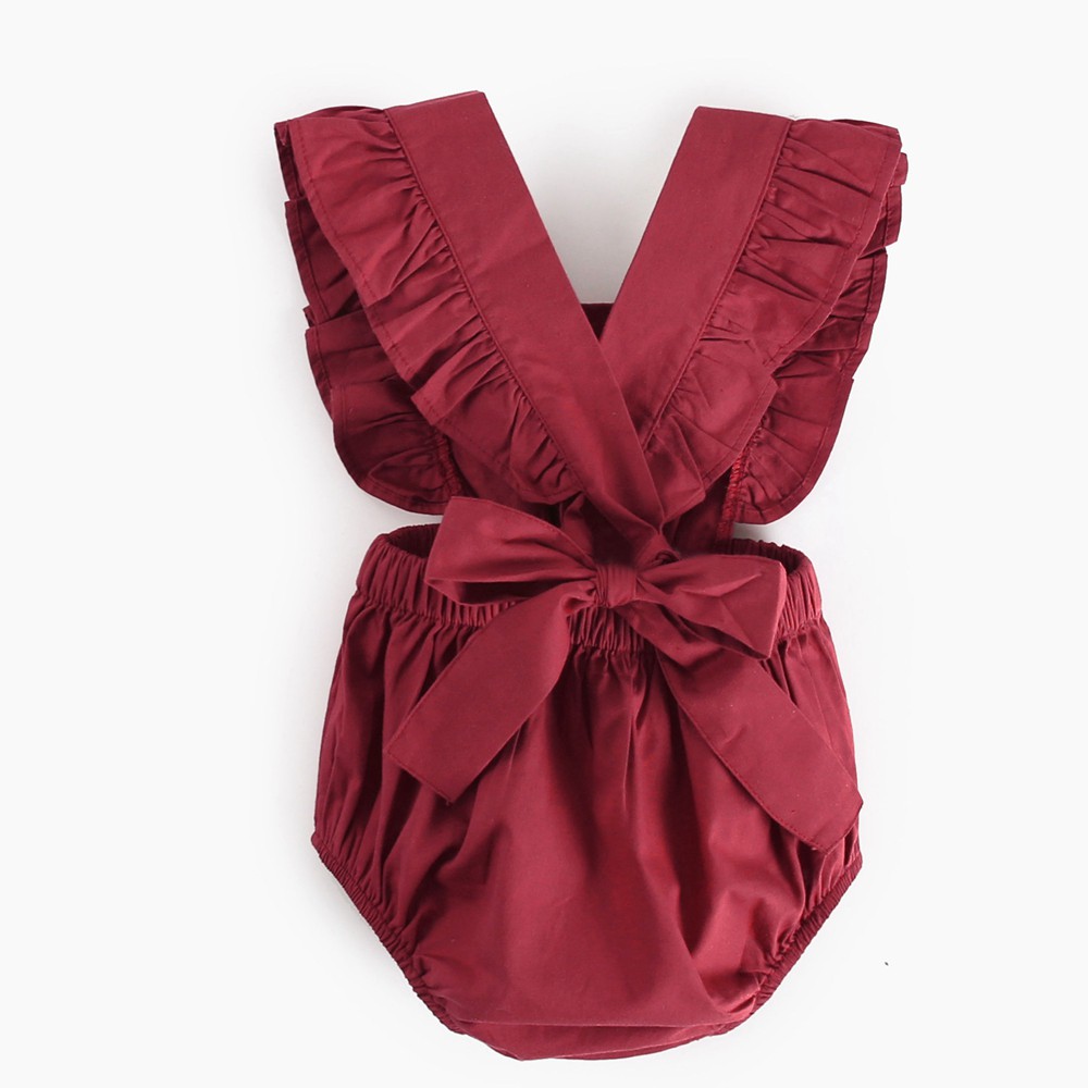 Áo Liền Quần Sanlutoz Nhún Bèo Làm Bằng Cotton Dành Cho Bé Mặc Vào Mùa Hè