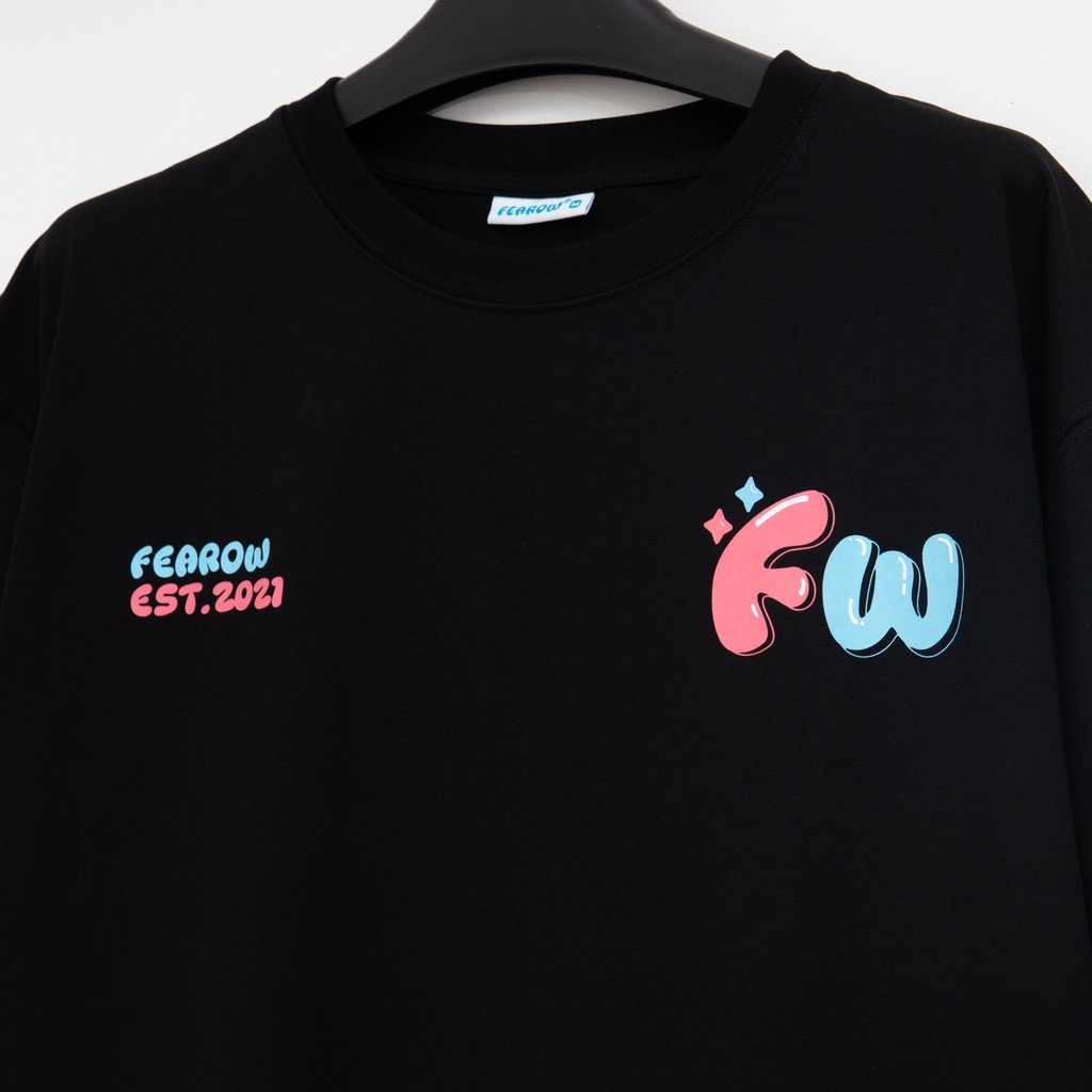 Áo thun nam nữ local brand unisex Fearow Colorful Candy Tee / Đen - FW110