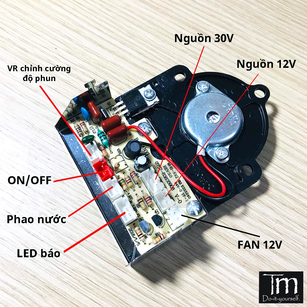 Mạch Phun Sương Siêu Âm 30W Tháo Máy