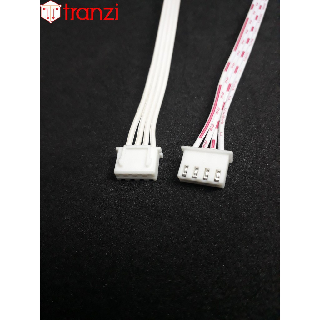 Dây cắm header 2.54mm XH2.54 4P 40cm 2 đầu bấm cùng hướng màu trắng đỏ - túi 10 cái