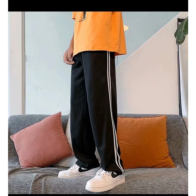 Quần dài thể thao dáng rộng phong cách hip hop Hàn Quốc cao cấp thời trang cho nam - size S-3Xl