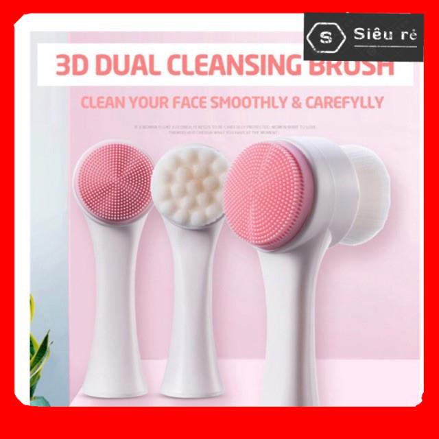 Cọ rửa massage mặt Hàn Quốc - 3D Dual Cleansing Brush (PD1519)