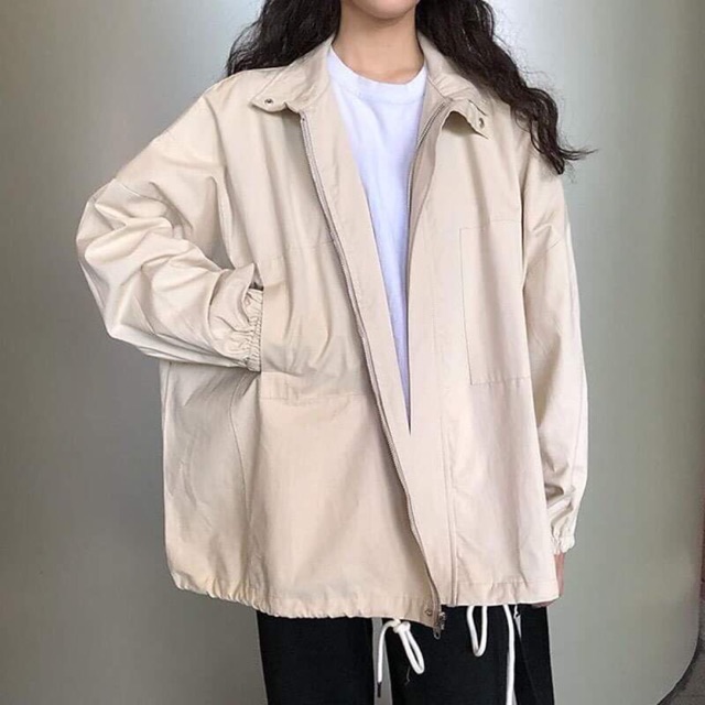 Áo khoác kaki unisex dáng rộng